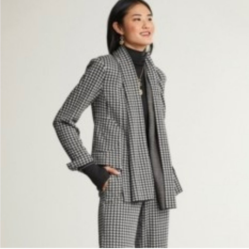Cabi NWOT Houndstooth Drape Frint Blazer #3904 size small